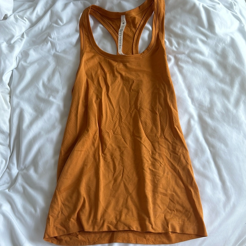 Orange Swiftly Tank Hip Length